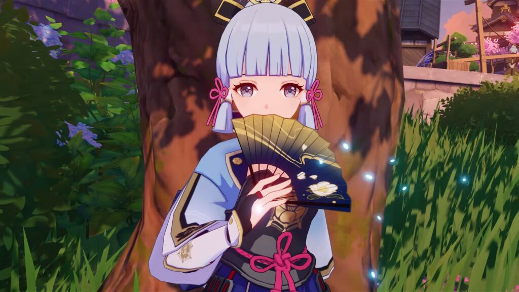 Ayaka for Ayaka materiale banner i Genshin Impact
