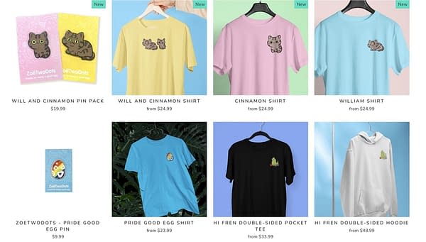 ZoëTwoDots merch.  Kredit: ZoëTwoDots