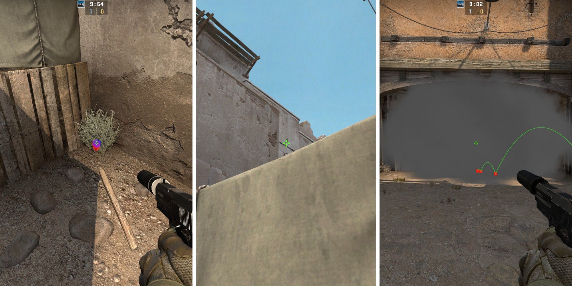CSGO Dust 2 CT .  Røgplet