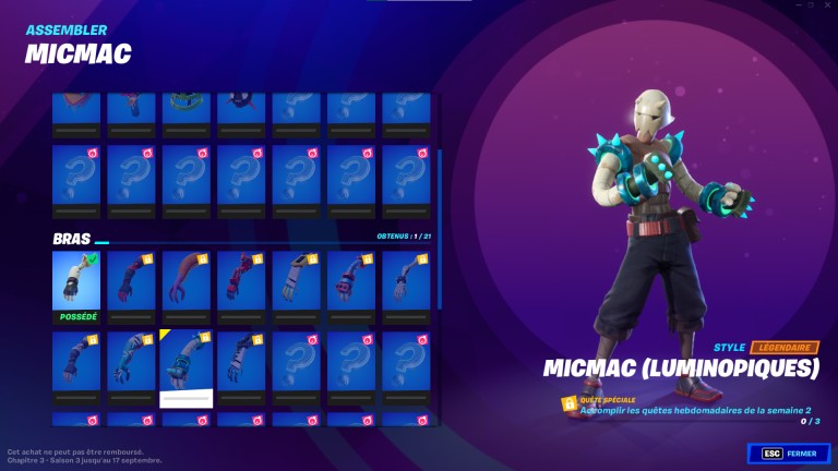 Fortnite, sæson 3, kapitel 3: Quêtes de Micmac de semaine 3 Fortnite, sæson 3, kapitel 3: Quêtes de Micmac de semaine 3