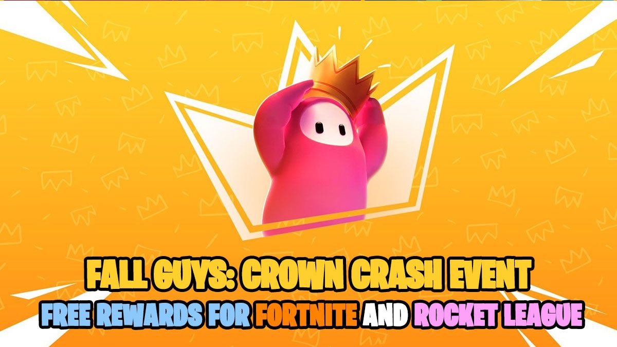 Fall Guys: Crown Clash begivenhed;  få gratis præmier i Fortnite og Rocket League