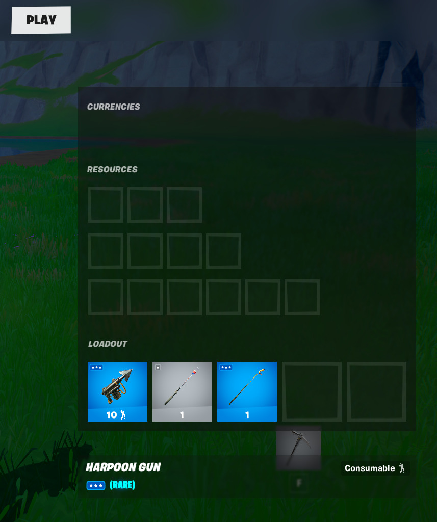 Fiskeri Loadout Bar
