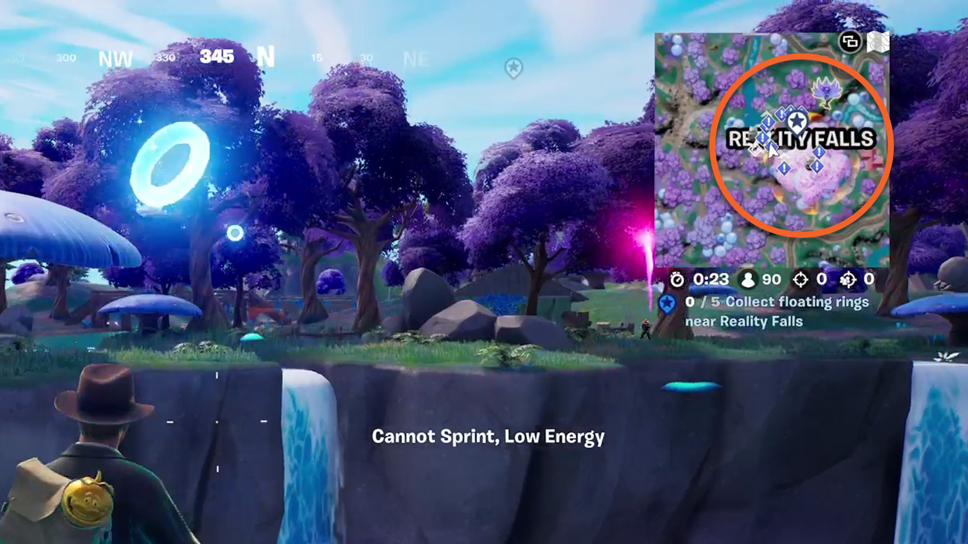 Fortnite flydende ringe virkelighed falder minimap markører