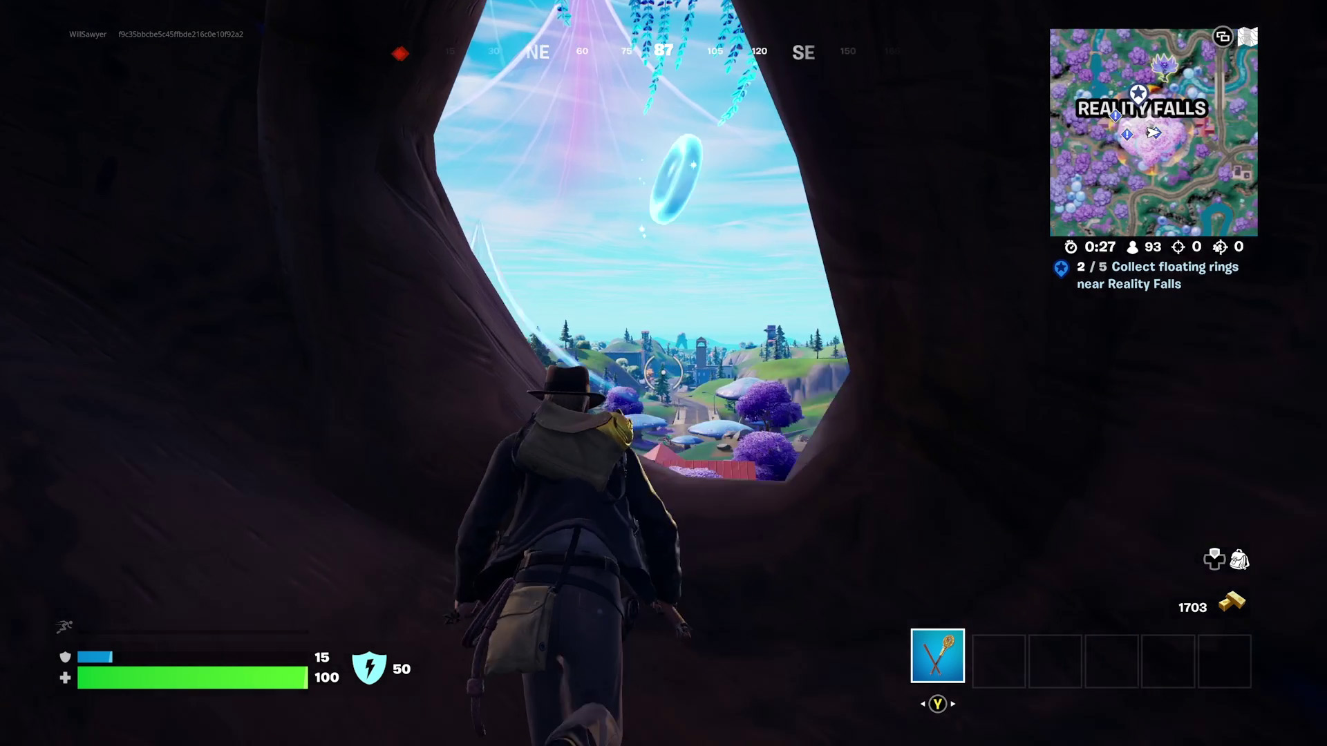 Fortnite flydende ringe, virkeligheden falder virkelighedens træ