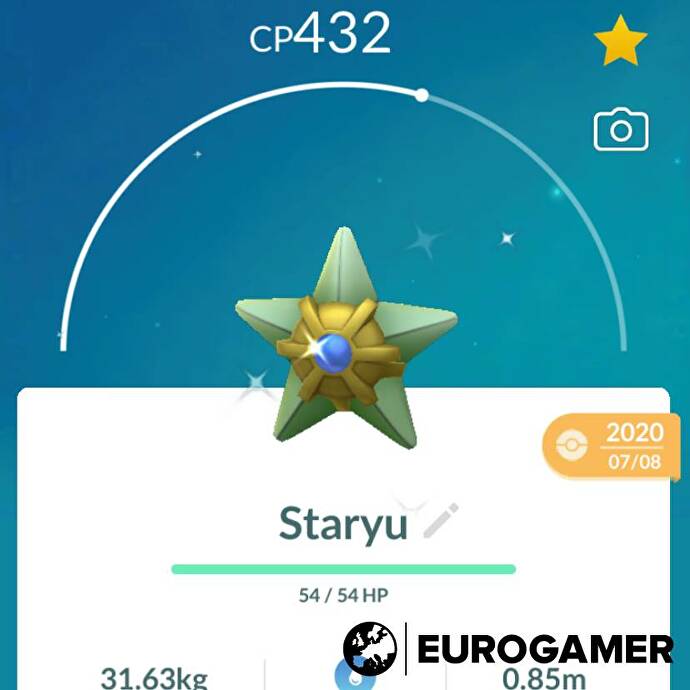Shiny Staryu i Pokémon Go