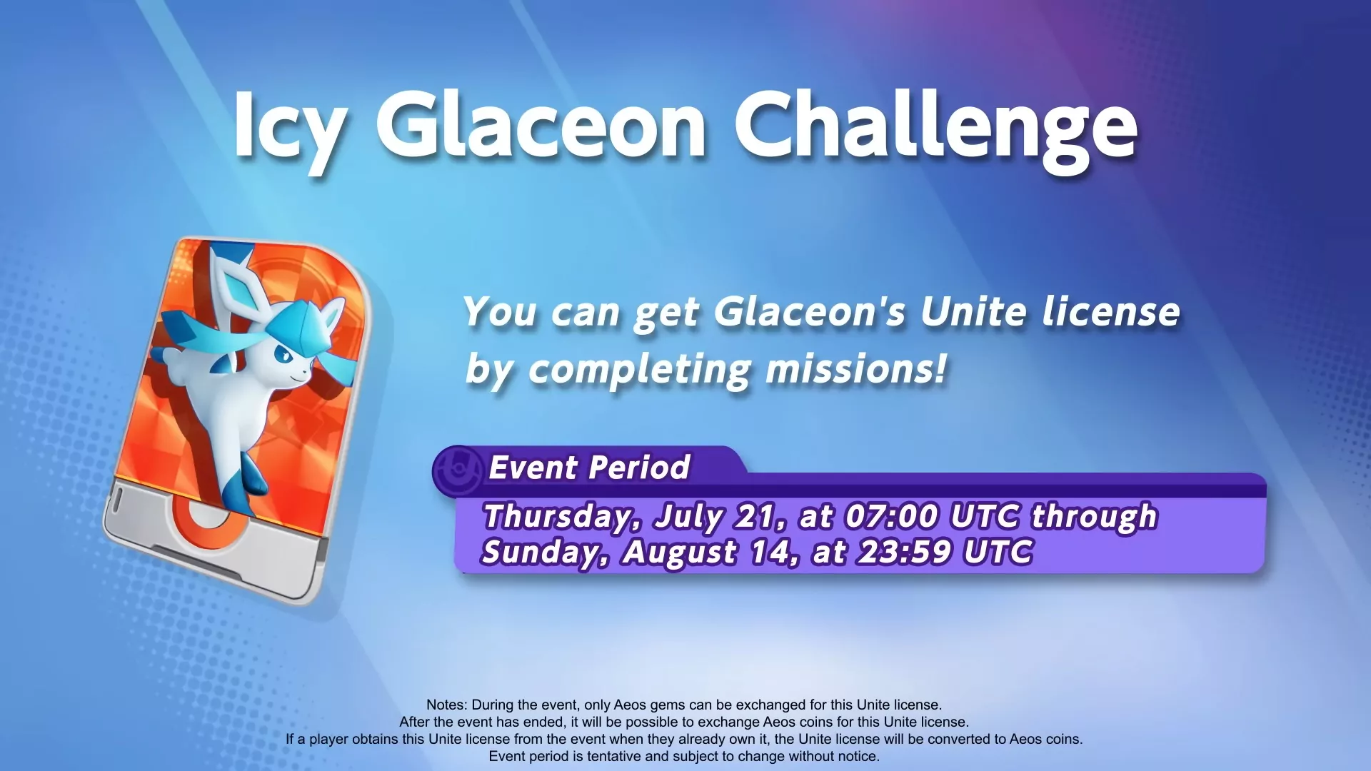   Icy Glaceon Challenge