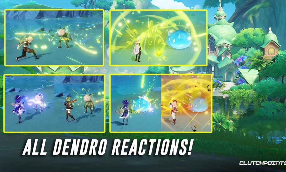 dendro reactions, dendro, genshin impact