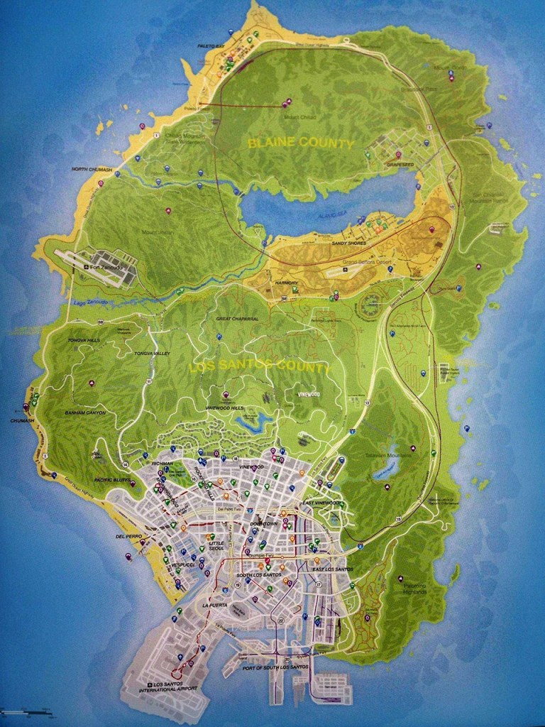 GTA 5 trivia - kort over GTA 5