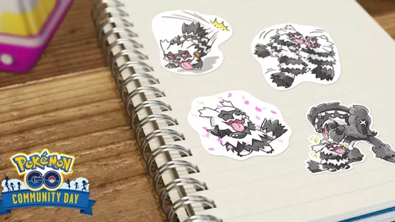pokemon go feltnoter speciel forskning Zigzagoon Stickers