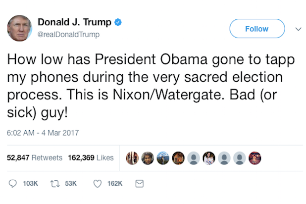 Trump Twitter-tastefejl "tappe" Trump Twitter-tastefejl "tappe"