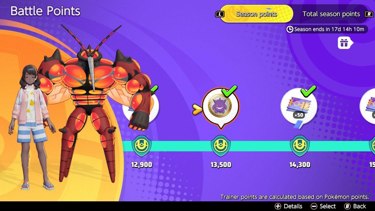 Højeste sjældenhedsbelønning for nuværende sæson: Guld Gengar Boost-emblem