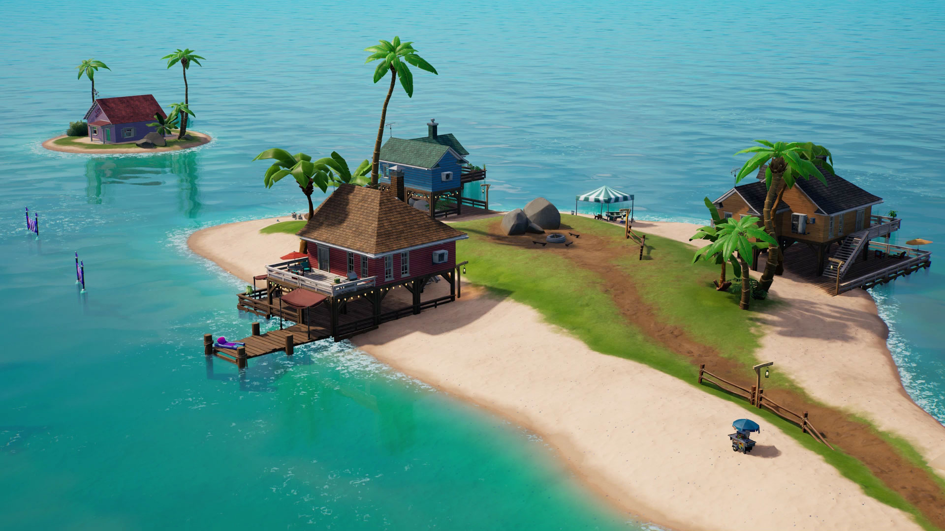 Fortnite solbrændte hytter