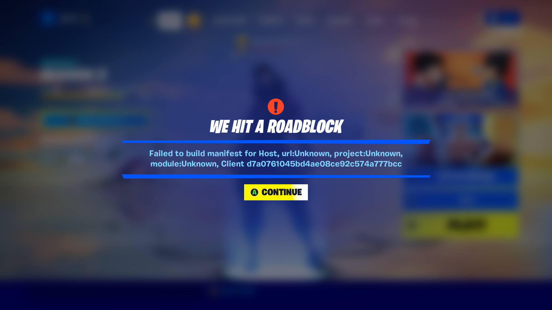 Fortnite kunne ikke bygge manifest til vært forklaret