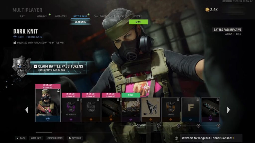 Warzone og Vanguard sæson 5 Battle Pass Tier 0-5