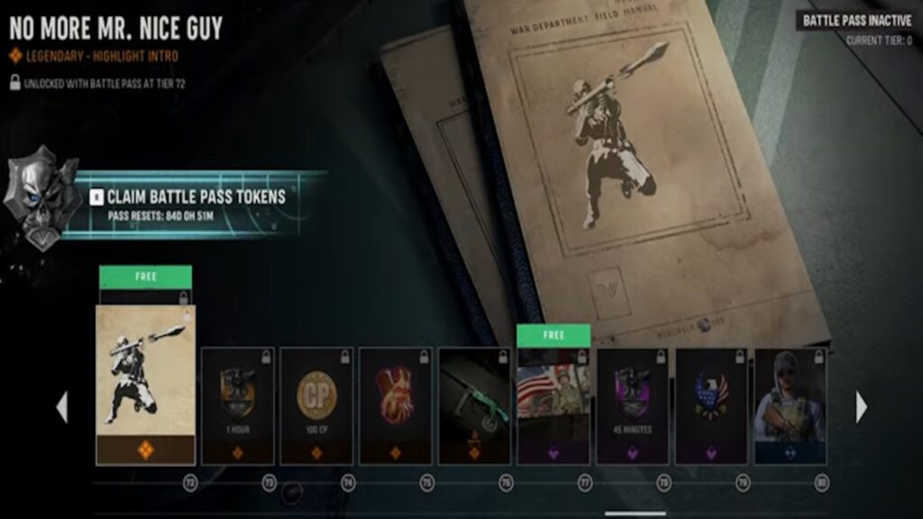 Warzone og Vanguard sæson 5 Battle Pass Tier 72-74