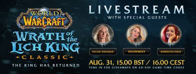 The Lich King er tilbage, og vi fejrer det med livestreams og præmier - World of Warcraft: Classic