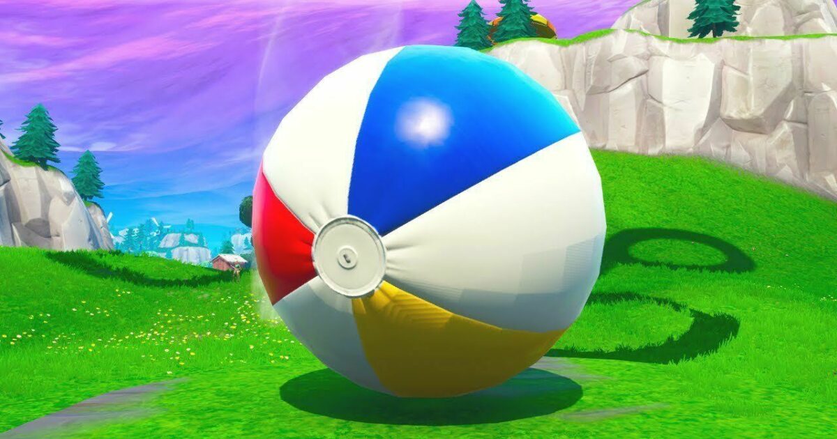 Hvor finder man små og gigantiske badebolde i Fortnite
