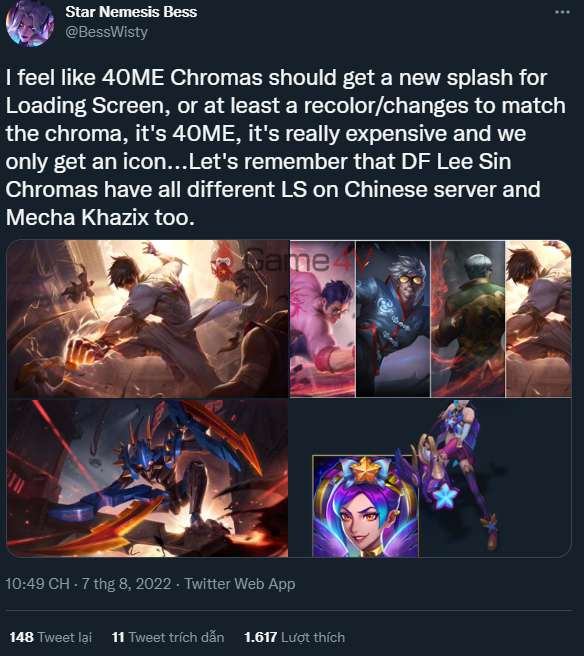 League of Legends: The Mythical Multicolor blev kritiseret af spillere som ikke lig med 'et hjørne' af den kinesiske servers flerfarvepakke