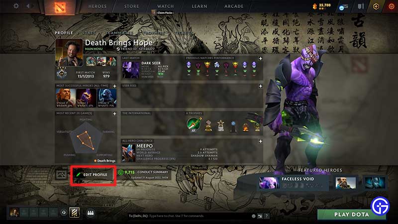 Sådan ændres navn i Dota 2