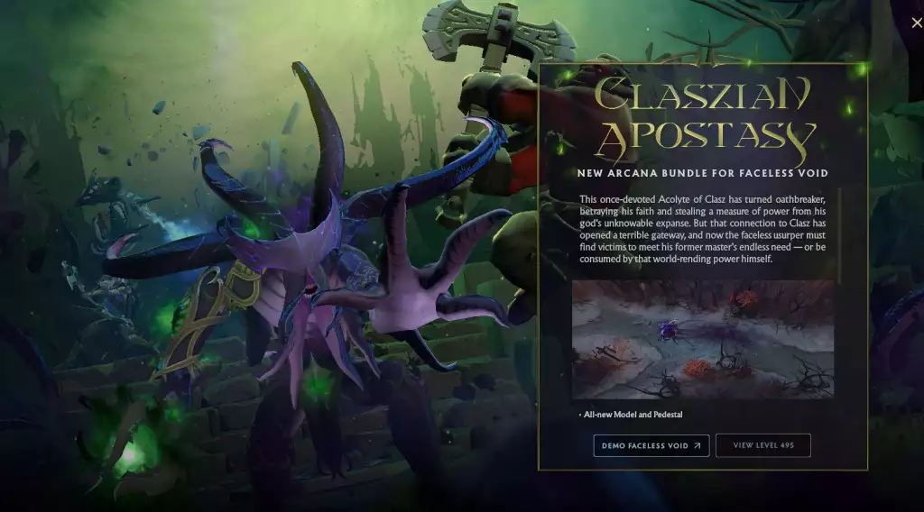 dota 2 battle pass ansigtsløs void arcana bundle