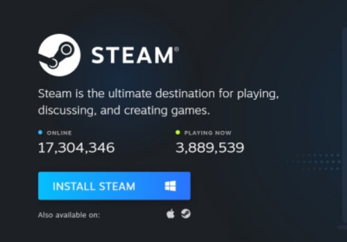 installere steam på pc