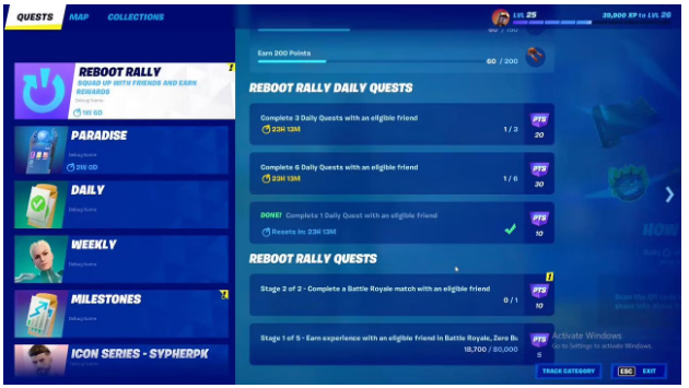Sådan samler du dine venner fra deres profil i Fortnite