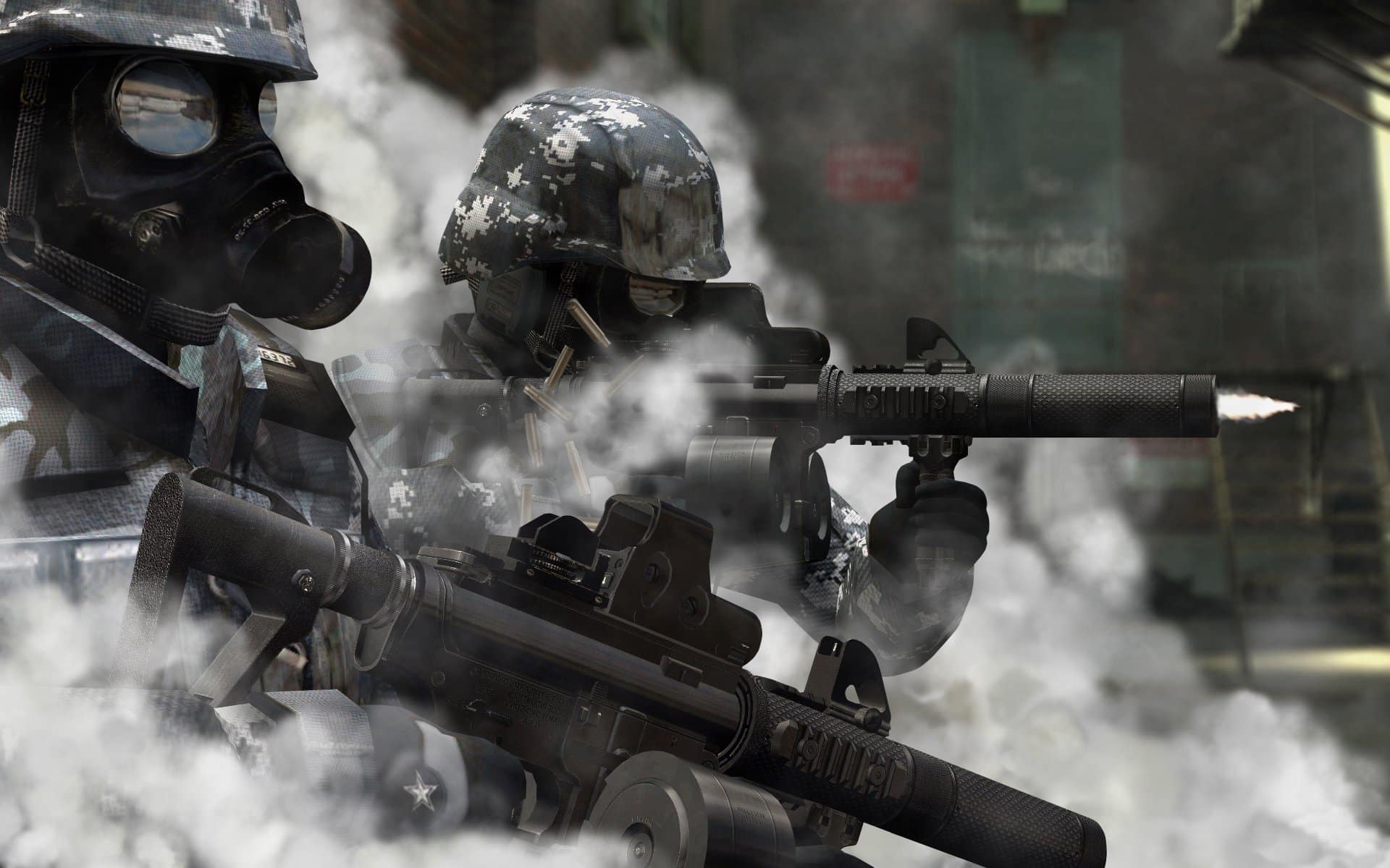 CSGO operators firing their weapons