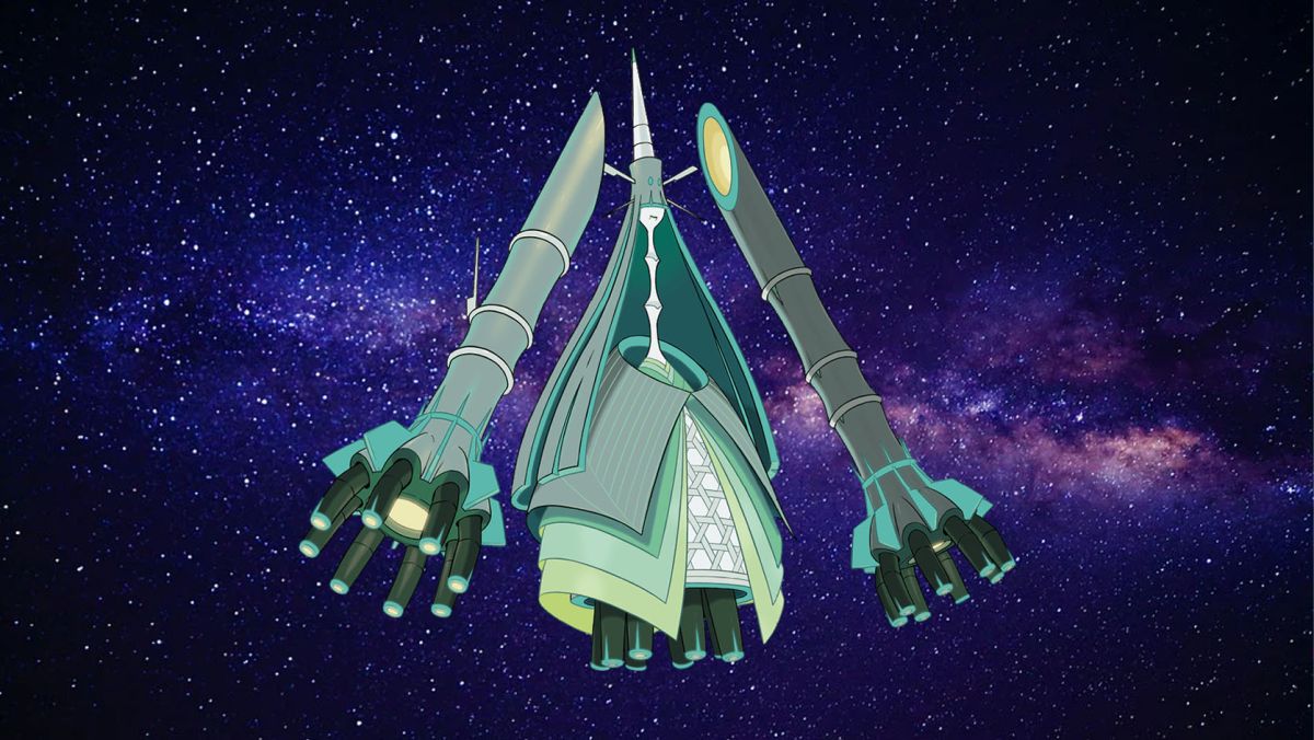 Pokemon Go - Celesteela on galaxy background