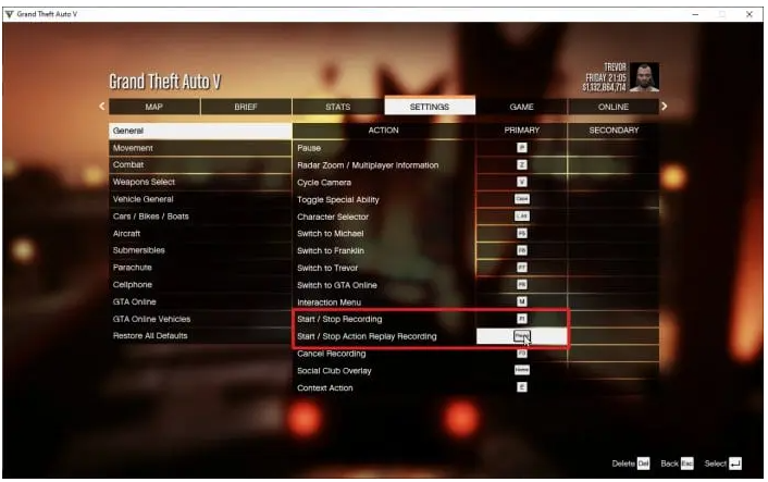Sådan deaktiveres optagelse i GTA V på pc