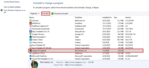 hvordan man afinstallerer league of legends
