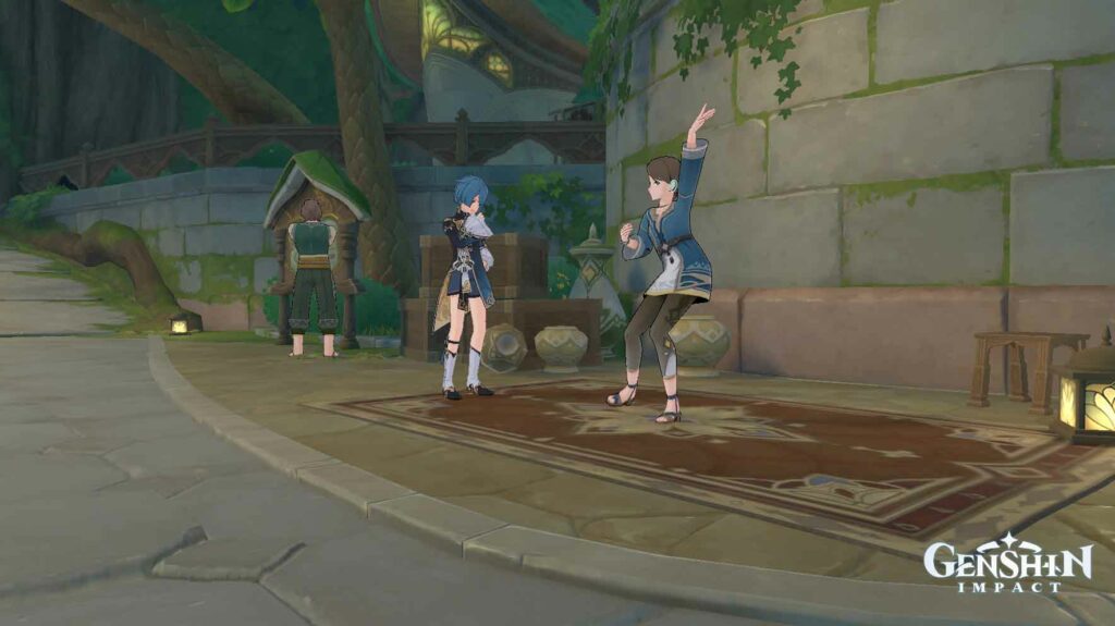 Pige danser til Genshin Impact ritualer