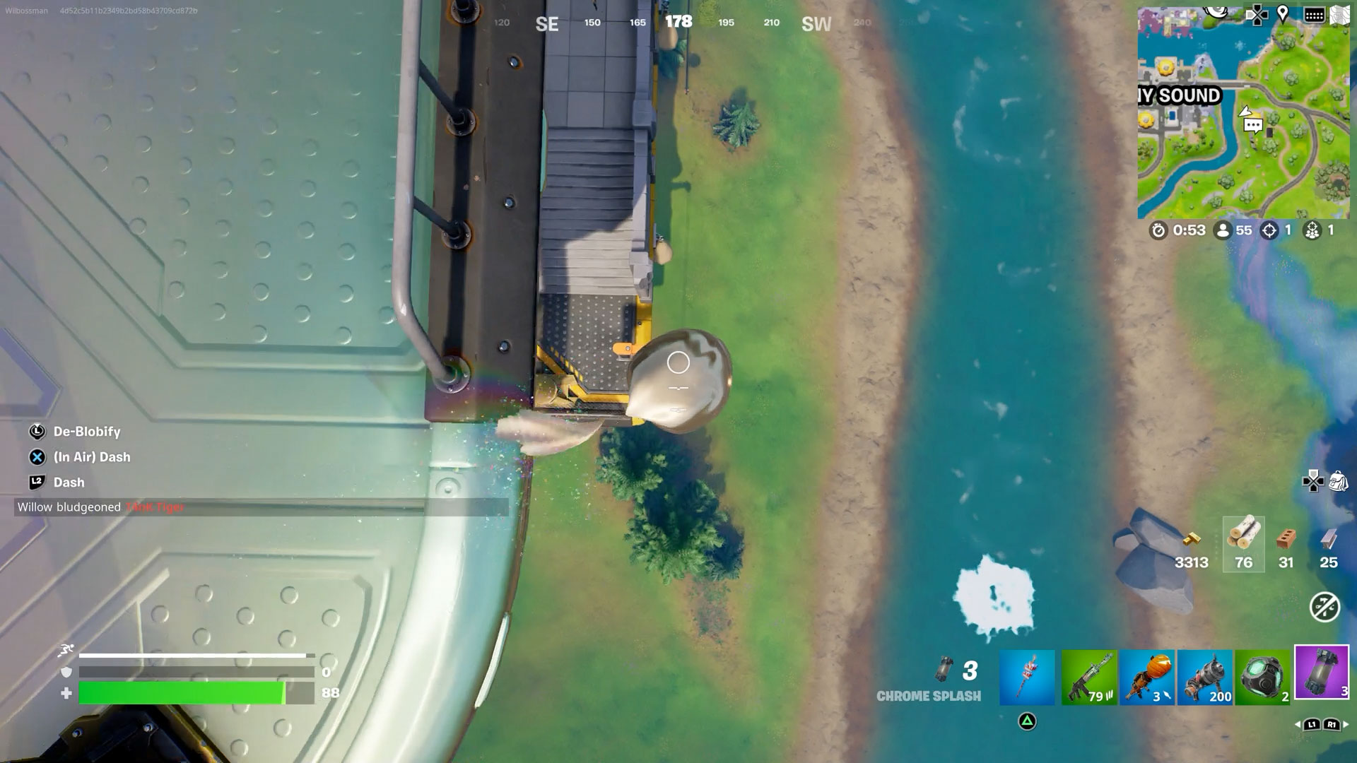 Efterår 7 historier eller mere i Chrome Blob-form i Fortnite