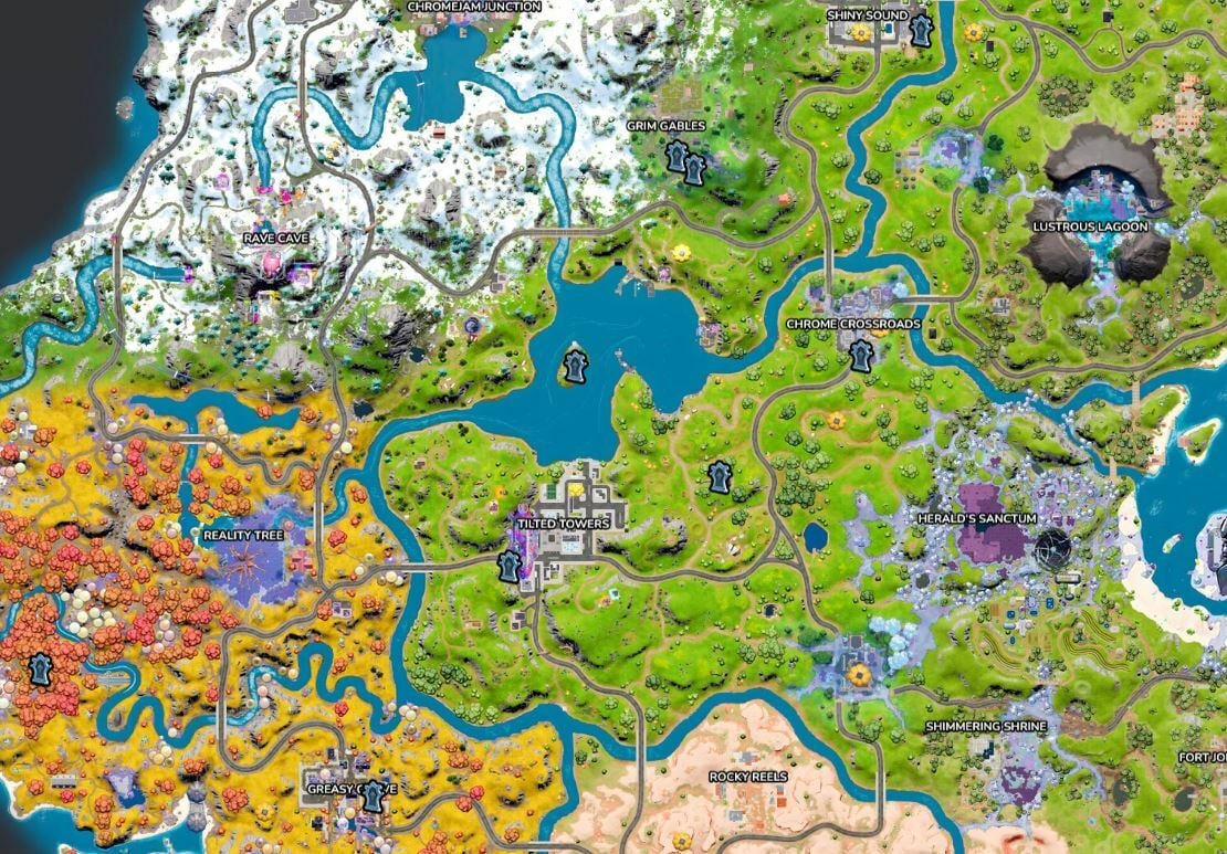 alle albernen Grabsteine ​​auf der Map