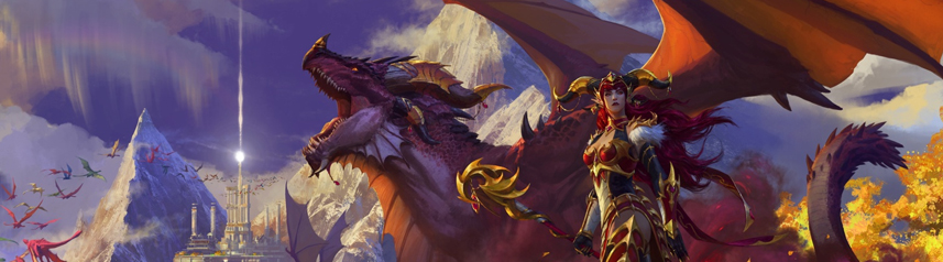 world of warcraft dragonflight nøgle kunst banner