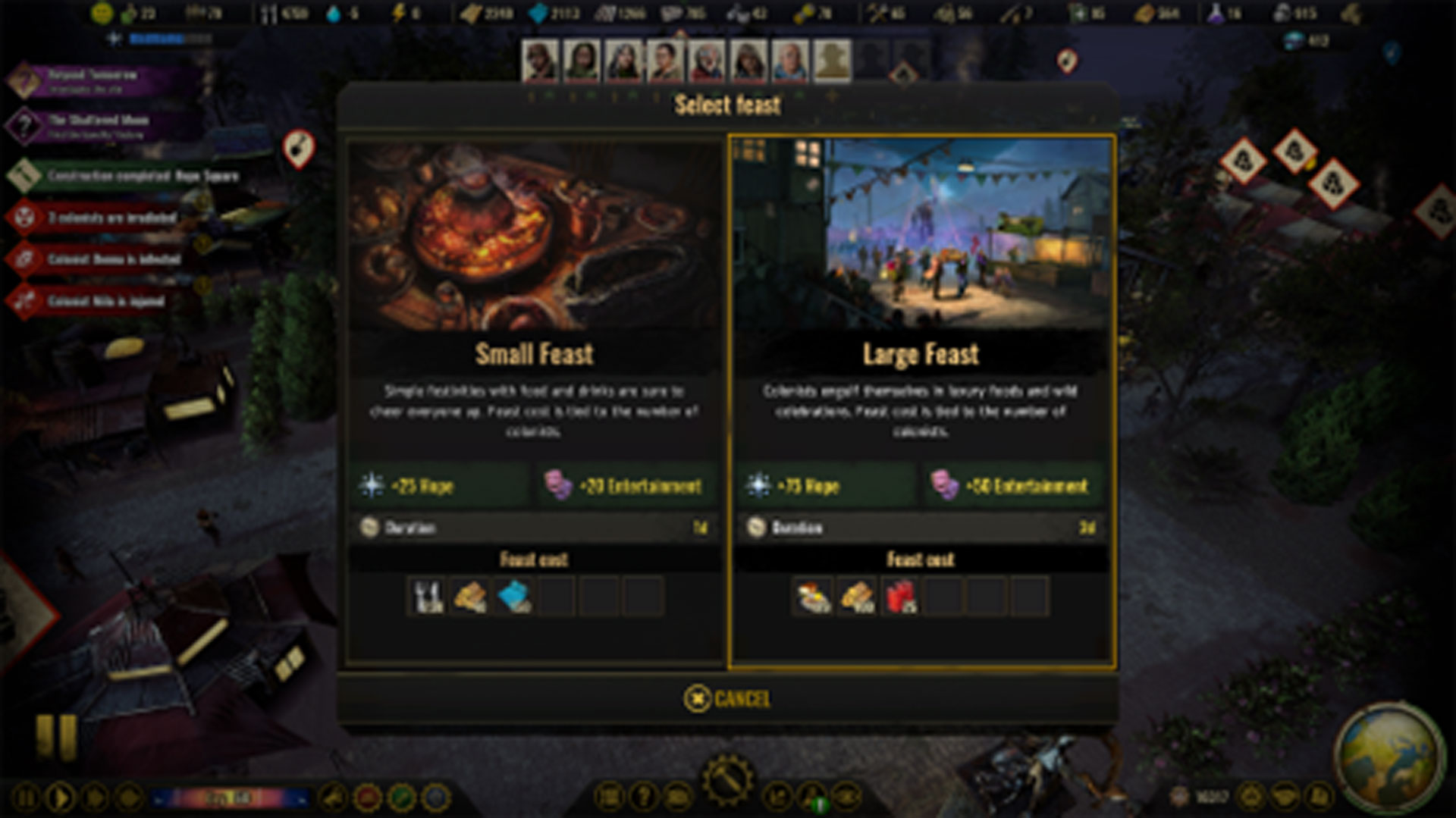 Ressourcemenu