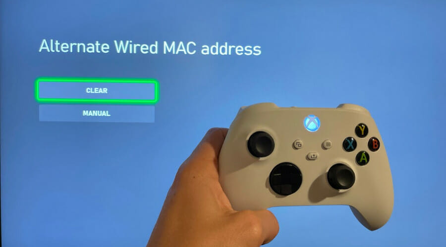 Ryd knap på xbox