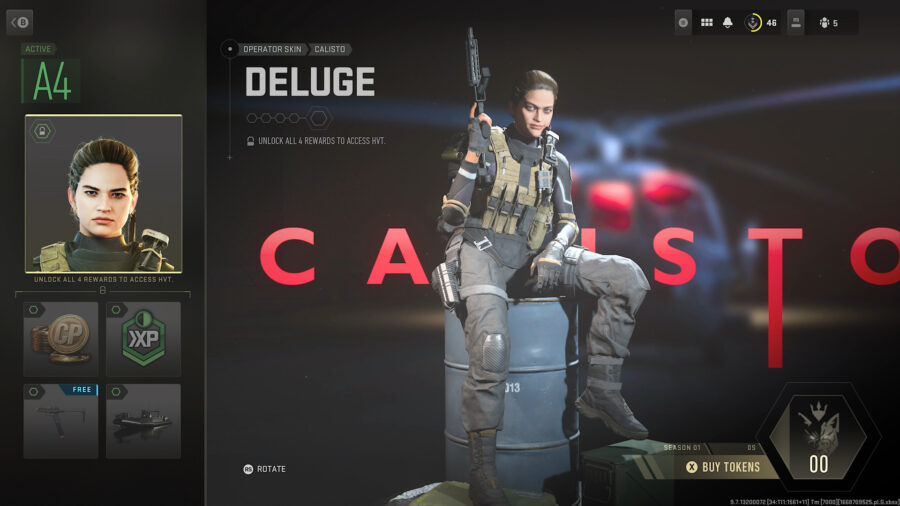 Deluge, et af mange operatørskin på MW2 Battle Pass.