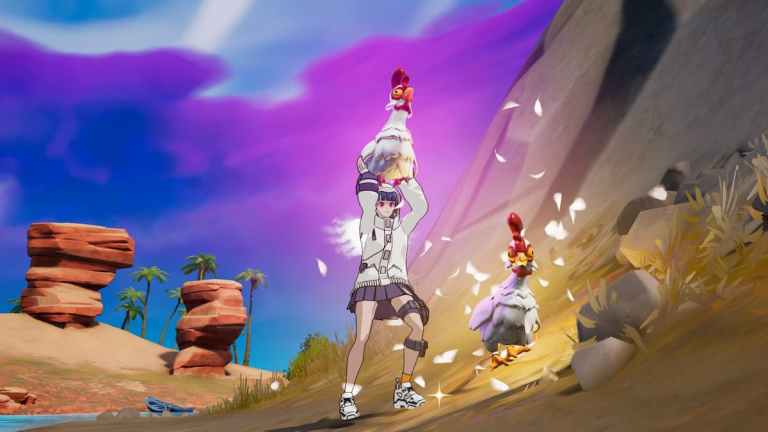 Sådan håndterer du skade med en kyllingepick i Fortnite