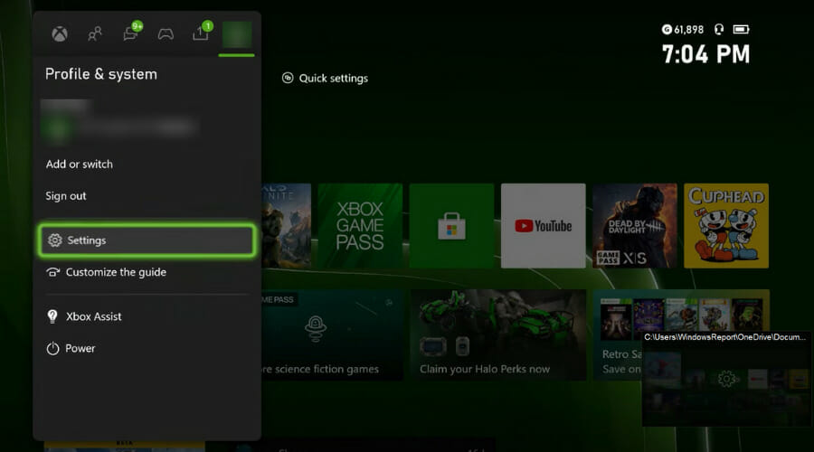 xbox indstillinger