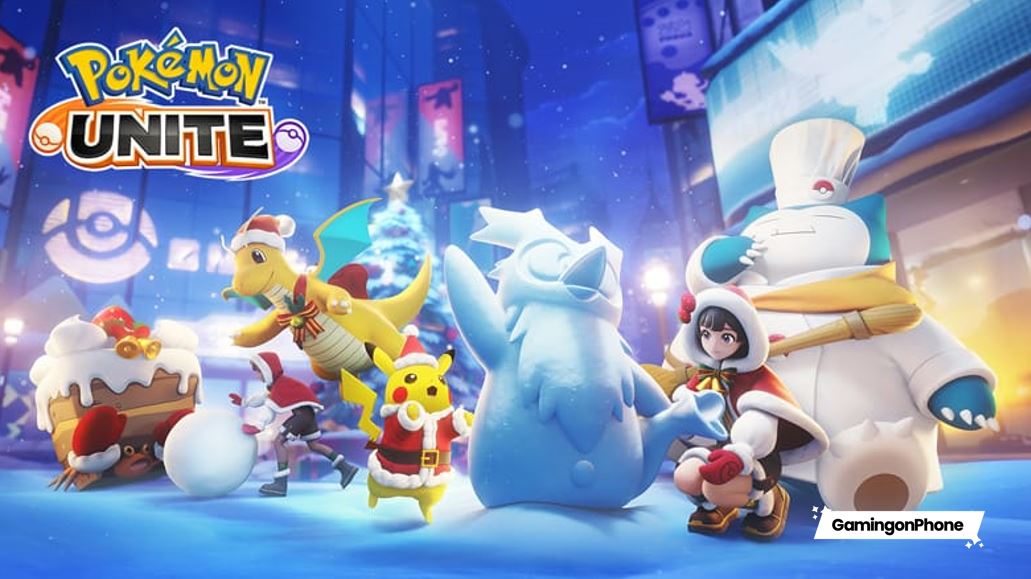 Pokémon Unite Holiday Festivities 2021 update, Pokémon Unite December 9, 2021 update patch notes, Pokémon Unite dataminers Snow Mode Battle items