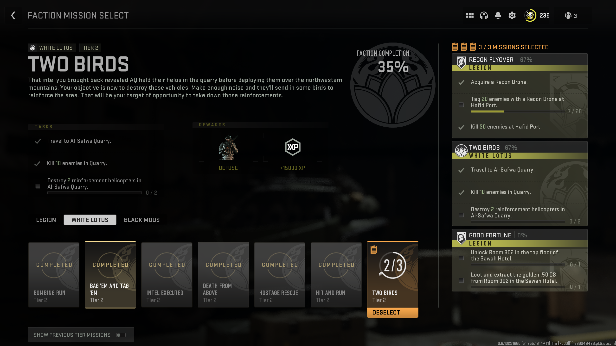 Call of Duty Warzone 2.0 DMZ fraktionsmission Two Birds for at låse op for et gratis 'Defuse' Zimo Operator-skin