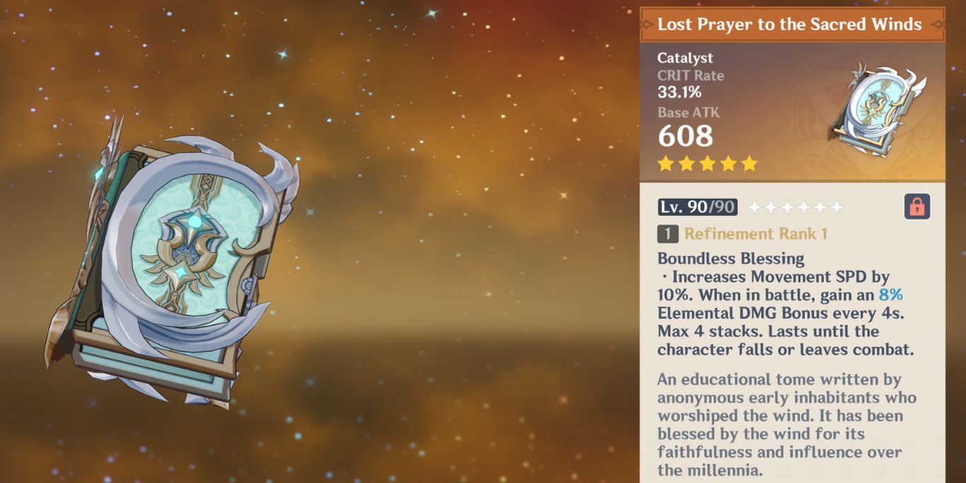 Genshin Impact Lost Prayer To The Sacred Winds Beskrivelse