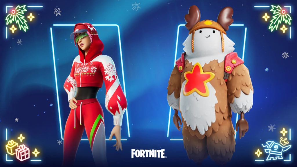 Fortnite Winterfest 2022 Arctic Adeline og Sled Ready Guff Outfits