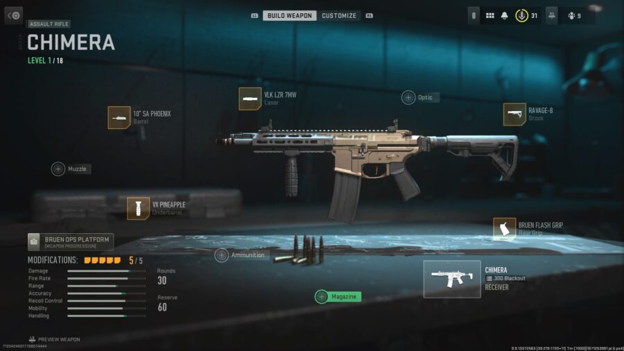 Den bedste Warzone 2 loadout til Chimera.