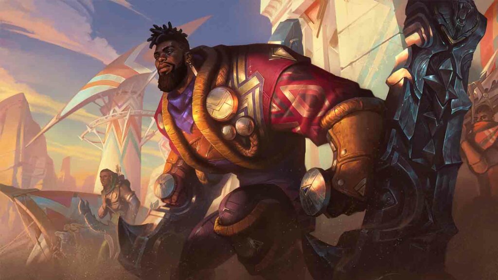 7 mestre med den bedste League of Legends-lore, der fortjener deres egen anime-serie LoL tank mester K'Sante base splashart