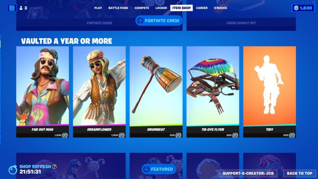 Tidy Emote i Fortnite Store