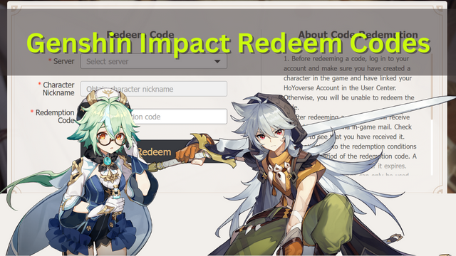 genshin impact redeem code