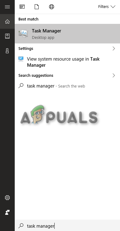 Åbning af Windows Task Manager