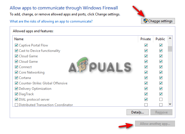 Ændring af Windows Firewall-indstillinger
