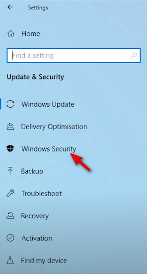 Åbning af Windows Sikkerhedsindstillinger